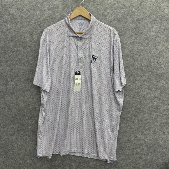 Johnnie-O Men's Polo Shirt, Sporty Activewear, UPF 50 Protection, Blue, XXL, NEW - Picture 1 of 13